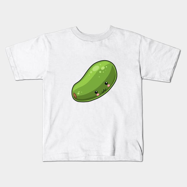 Kawaii Zucchini vegetable Kids T-Shirt by Japanese Designs